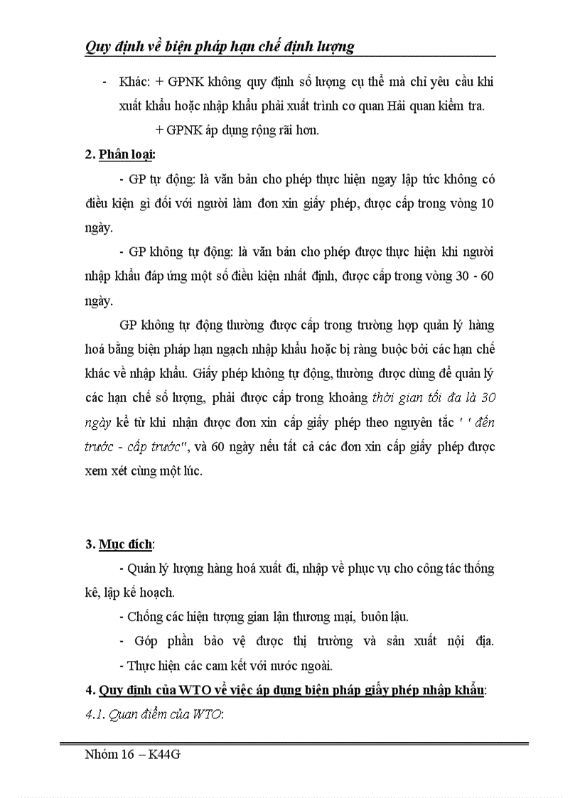 image for page Các quy định của WTO và Việt Nam về việc áp dụng các biện pháp hạn chế định lượng