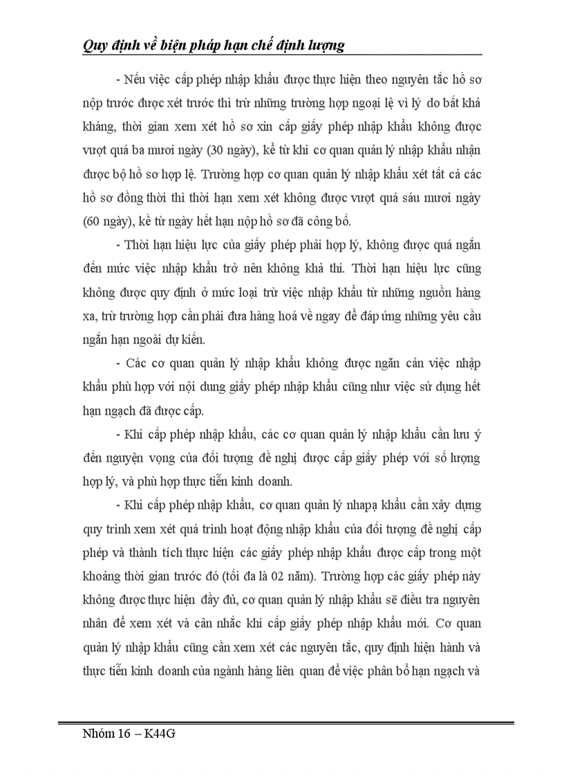 image for page Các quy định của WTO và Việt Nam về việc áp dụng các biện pháp hạn chế định lượng