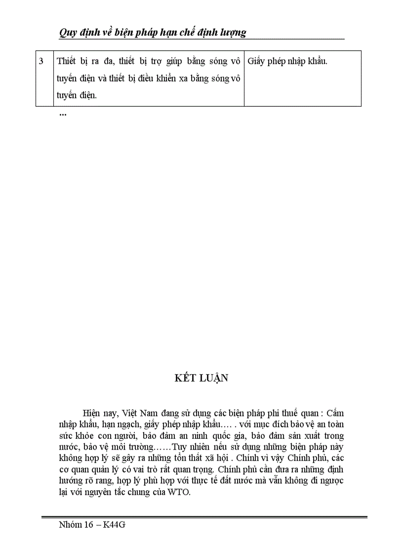 image for page Các quy định của WTO và Việt Nam về việc áp dụng các biện pháp hạn chế định lượng