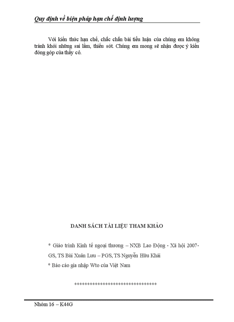 image for page Các quy định của WTO và Việt Nam về việc áp dụng các biện pháp hạn chế định lượng