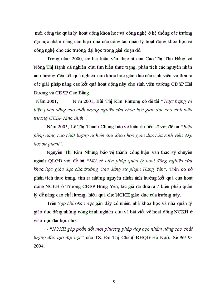 image for page Một số biện pháp cải tiến công tác quản lý hoạt động NCKH của giảng viên trường CĐSP Nghệ An