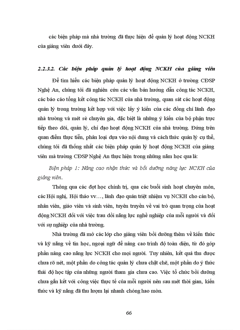 image for page Một số biện pháp cải tiến công tác quản lý hoạt động NCKH của giảng viên trường CĐSP Nghệ An