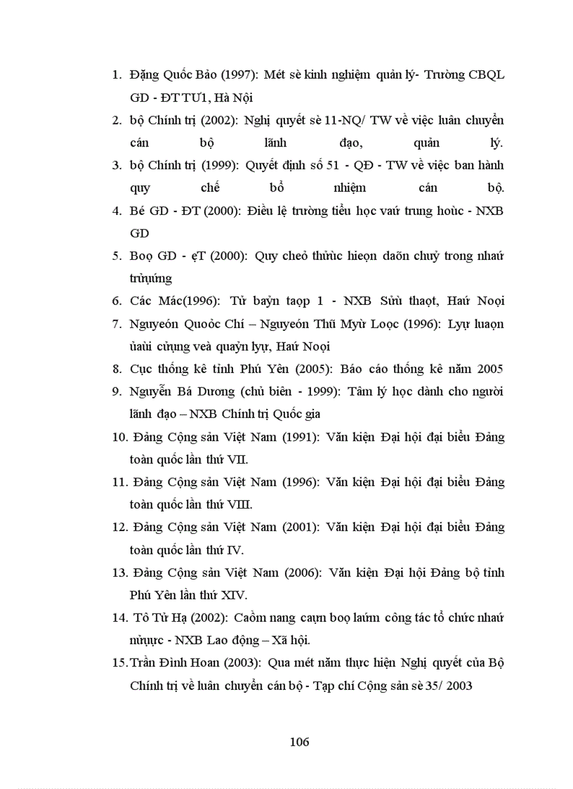 image for page Biện pháp tổ chức bổ nhiệm lại và luân chuyển cán bộ nhằm nâng cao chất lượng đội ngũ CBQL các trường tiểu học tỉnh Phú Yên