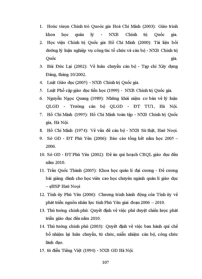 image for page Biện pháp tổ chức bổ nhiệm lại và luân chuyển cán bộ nhằm nâng cao chất lượng đội ngũ CBQL các trường tiểu học tỉnh Phú Yên