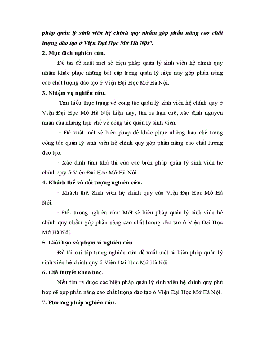 image for page Một số biện pháp quản lý sinh viên hệ chính quy nhằm góp phần nâng cao chất lượng đào tạo ở Viện Đại Học Mở Hà Nội