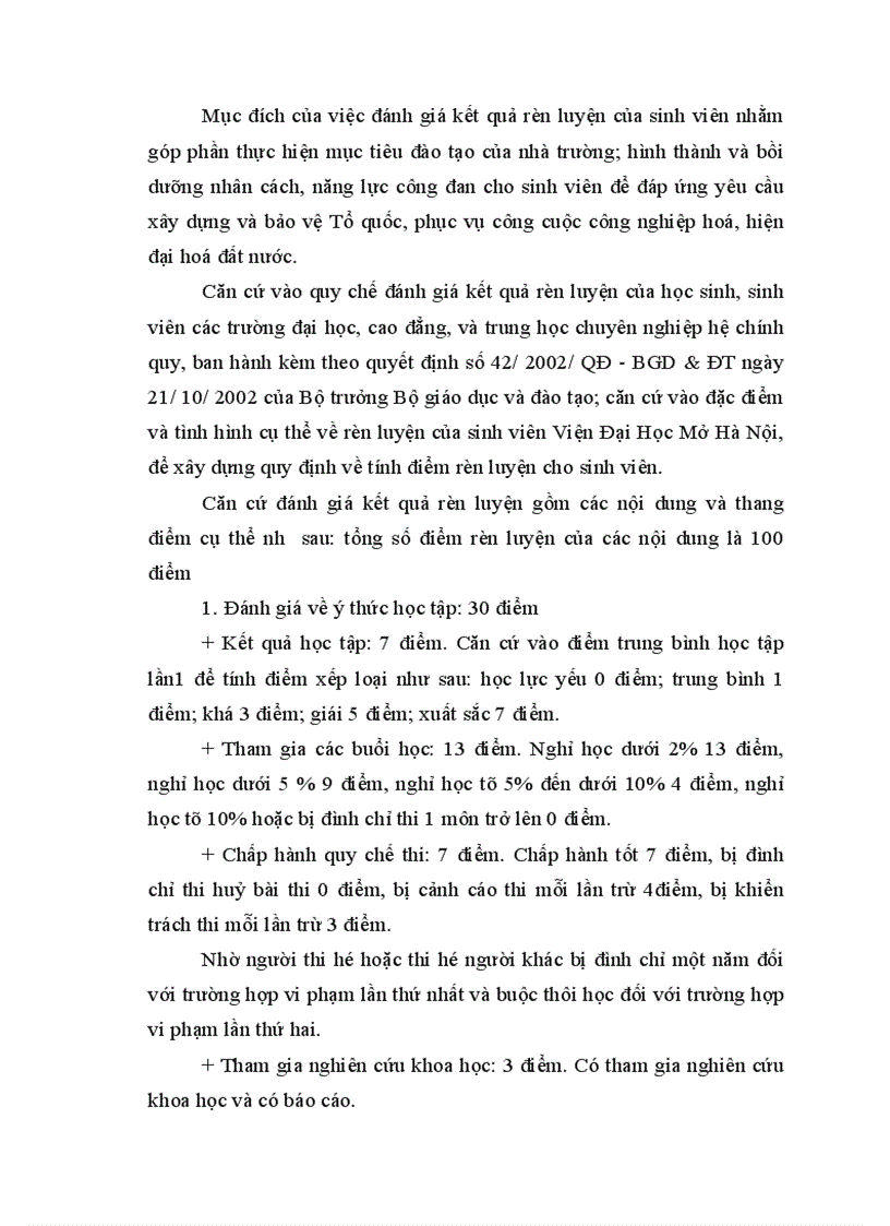 image for page Một số biện pháp quản lý sinh viên hệ chính quy nhằm góp phần nâng cao chất lượng đào tạo ở Viện Đại Học Mở Hà Nội