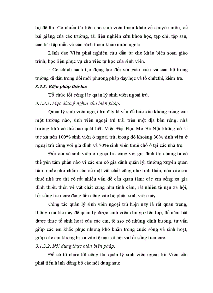 image for page Một số biện pháp quản lý sinh viên hệ chính quy nhằm góp phần nâng cao chất lượng đào tạo ở Viện Đại Học Mở Hà Nội