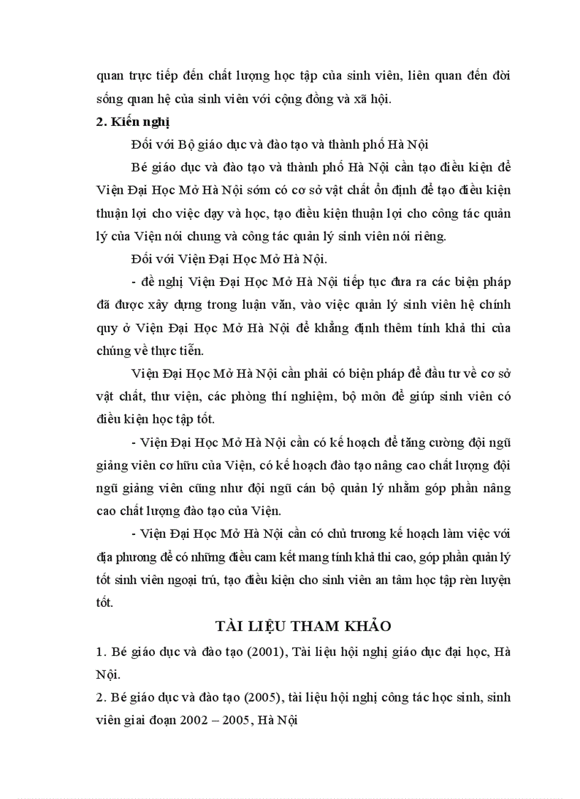 image for page Một số biện pháp quản lý sinh viên hệ chính quy nhằm góp phần nâng cao chất lượng đào tạo ở Viện Đại Học Mở Hà Nội