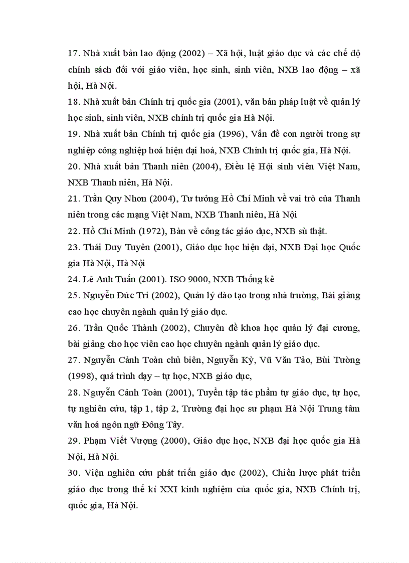 image for page Một số biện pháp quản lý sinh viên hệ chính quy nhằm góp phần nâng cao chất lượng đào tạo ở Viện Đại Học Mở Hà Nội