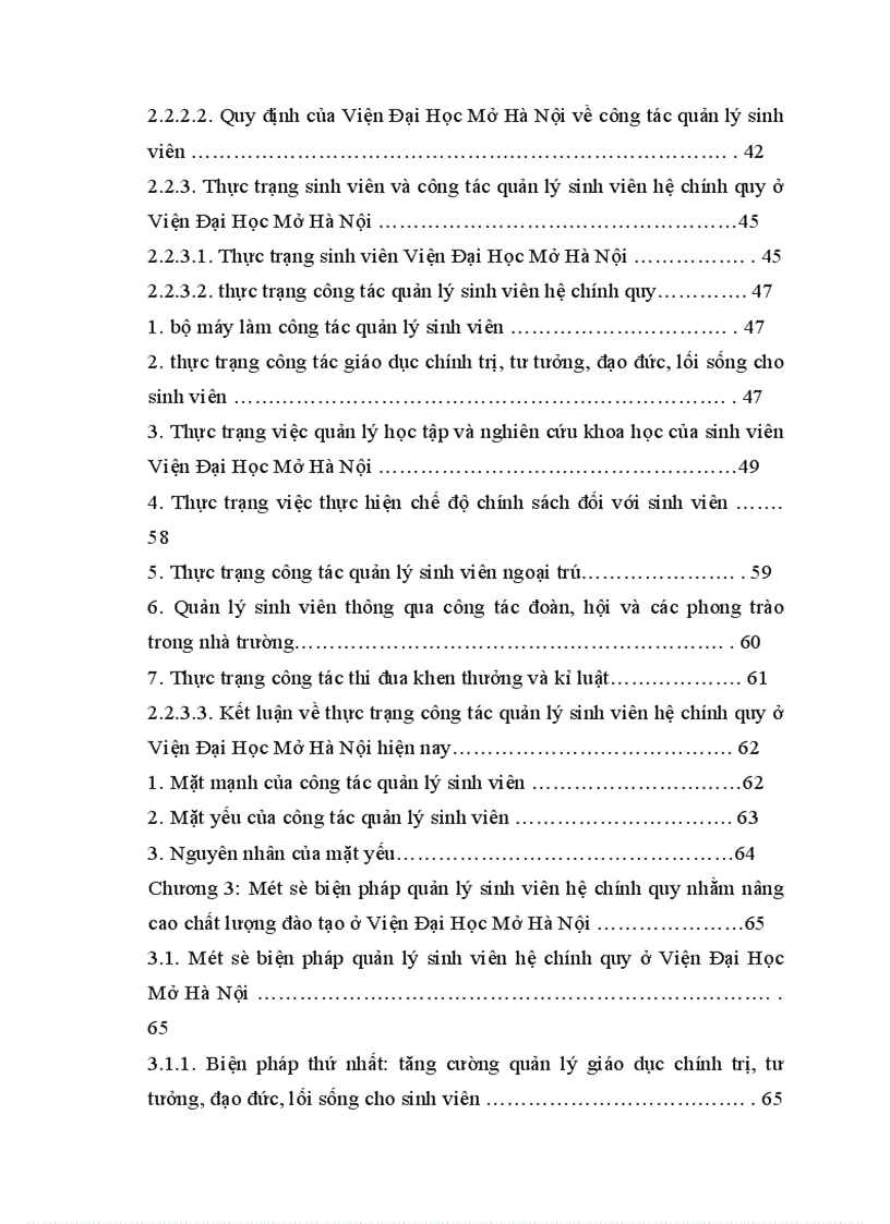 image for page Một số biện pháp quản lý sinh viên hệ chính quy nhằm góp phần nâng cao chất lượng đào tạo ở Viện Đại Học Mở Hà Nội