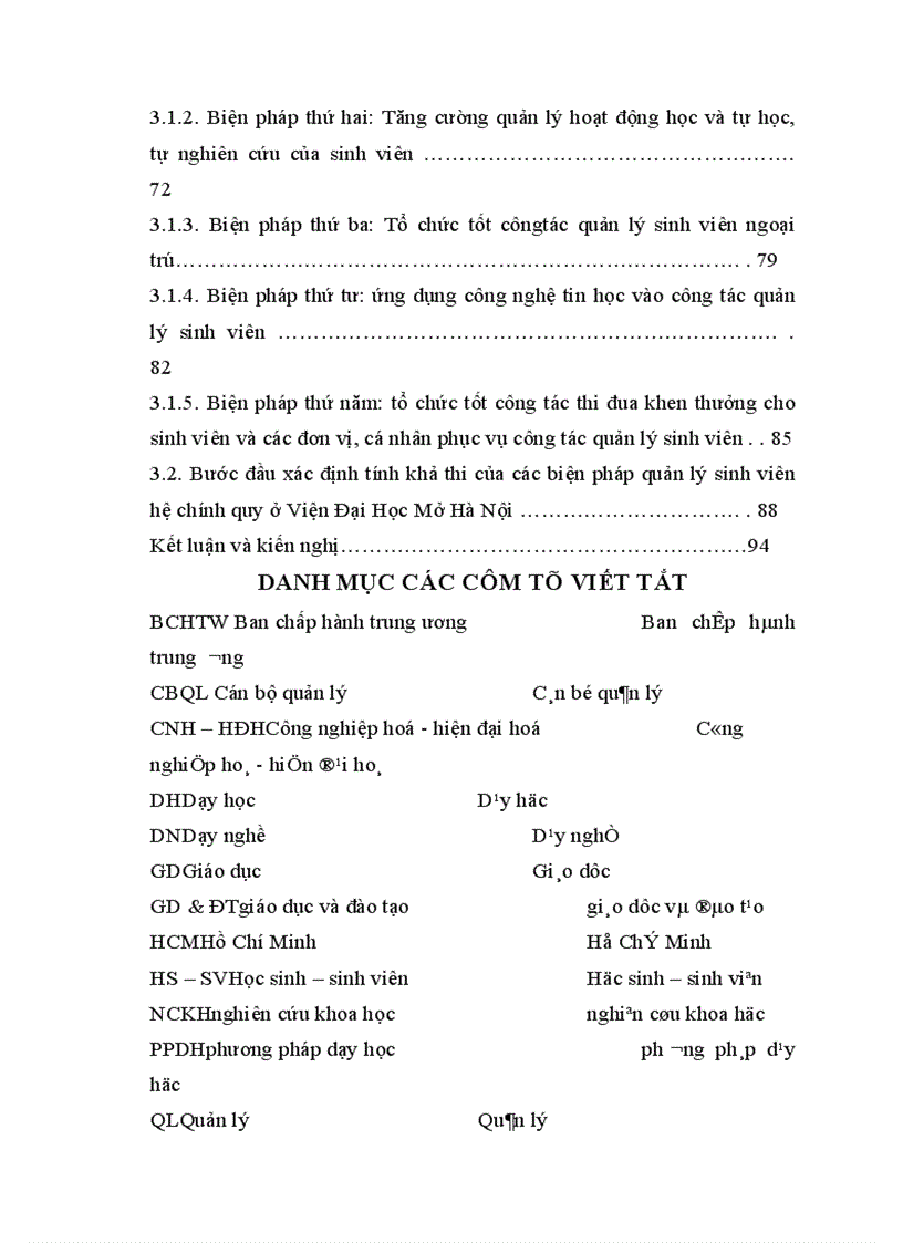 image for page Một số biện pháp quản lý sinh viên hệ chính quy nhằm góp phần nâng cao chất lượng đào tạo ở Viện Đại Học Mở Hà Nội