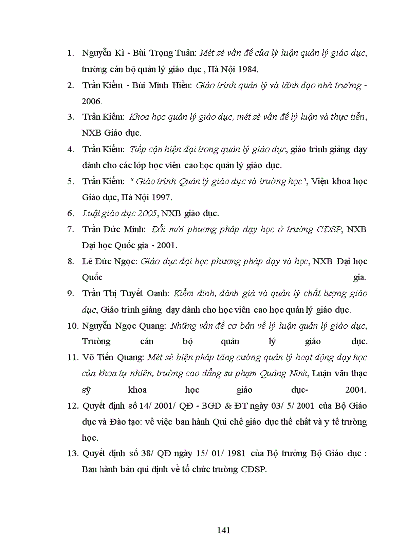 image for page Các biện pháp quản lý của Trưởng bộ môn đối với hoạt động dạy học Giáo dục thể chất ở Trường cao đẳng sư phạm Hưng Yên