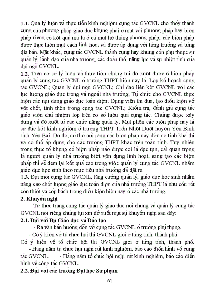 image for page Biện pháp quản lý công tác giáo viên chủ nhiệm lớp của Hiệu trưởng trường Trung học phổ thông ở tỉnh Yên Bái trong giai đoạn hiện nay