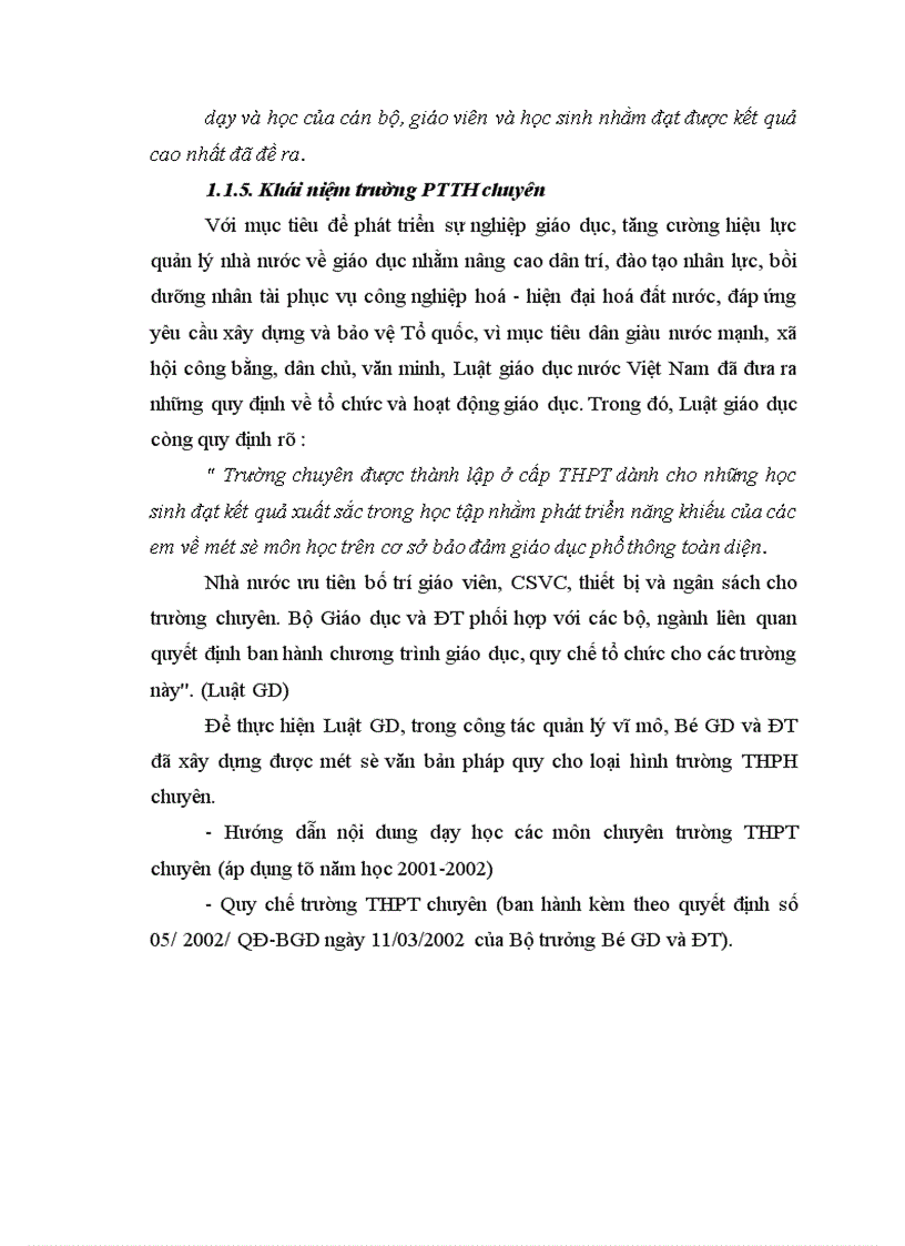 image for page Biện pháp tăng cường quản lý hoạt động dạy học ở trường THPT chuyên Nguyễn Huệ tỉnh Hà Tây