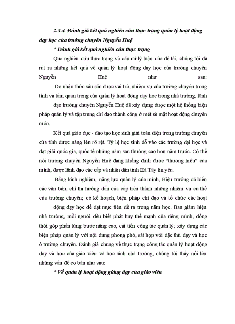 image for page Biện pháp tăng cường quản lý hoạt động dạy học ở trường THPT chuyên Nguyễn Huệ tỉnh Hà Tây