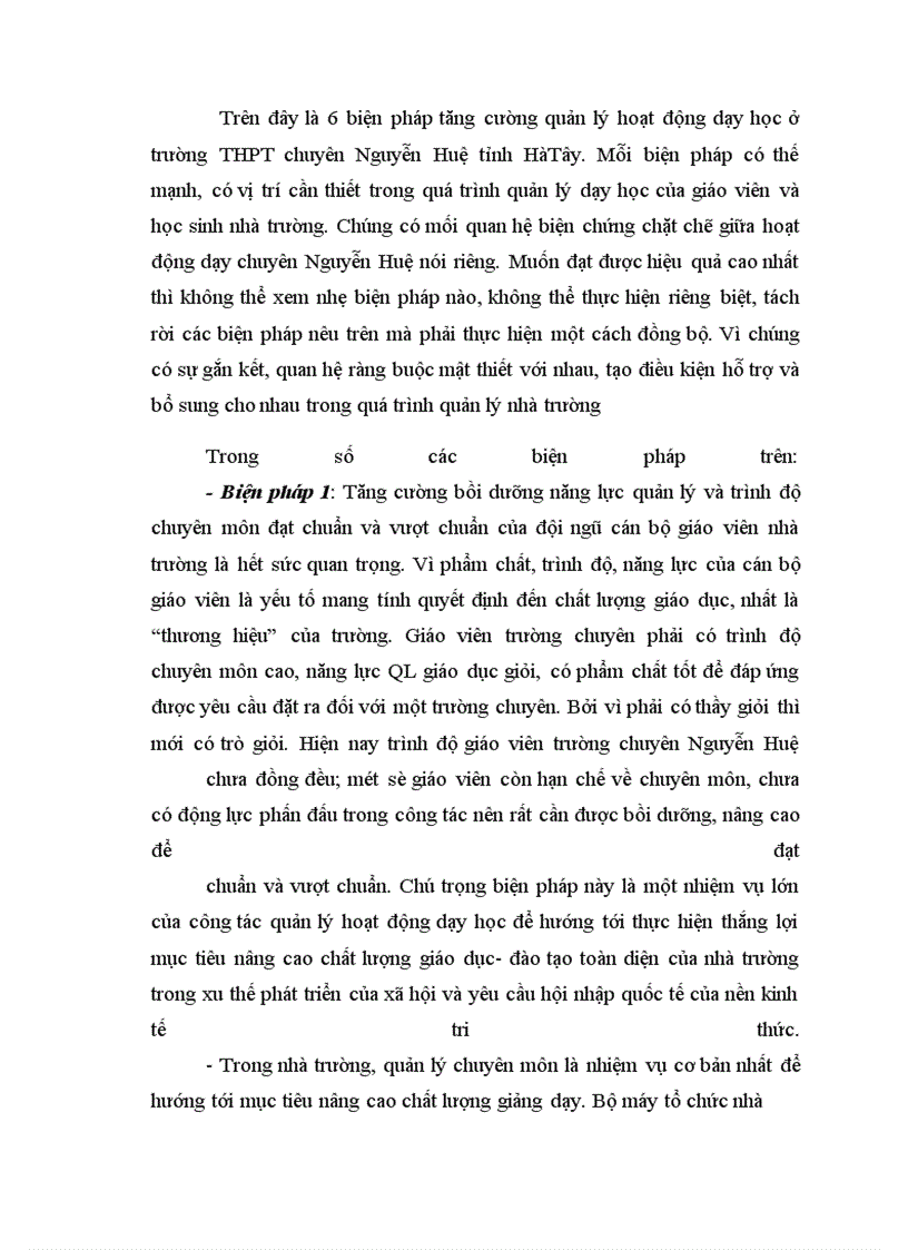 image for page Biện pháp tăng cường quản lý hoạt động dạy học ở trường THPT chuyên Nguyễn Huệ tỉnh Hà Tây