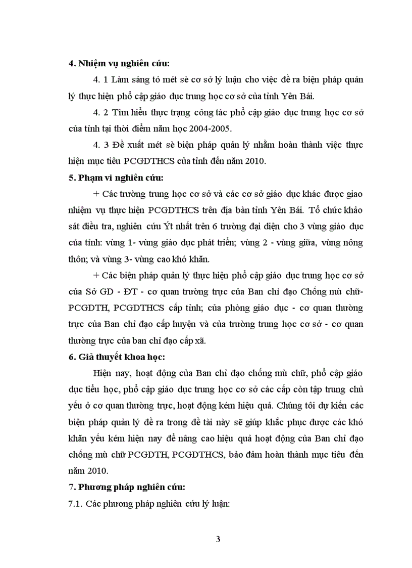 image for page Một số biện pháp quản lý công tác phổ cập giáo dục trung học cơ sở ở tỉnh Yên Bái đến năm 2010