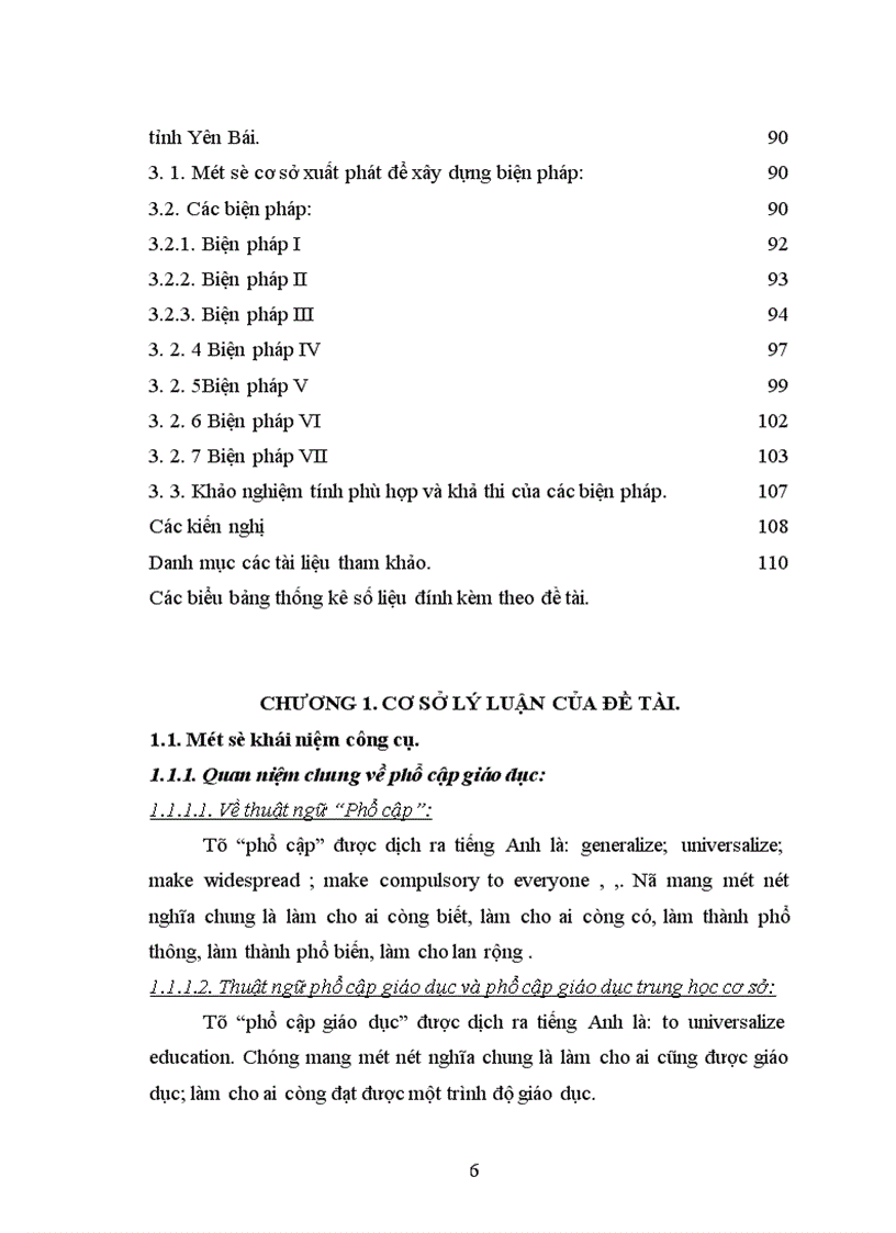 image for page Một số biện pháp quản lý công tác phổ cập giáo dục trung học cơ sở ở tỉnh Yên Bái đến năm 2010