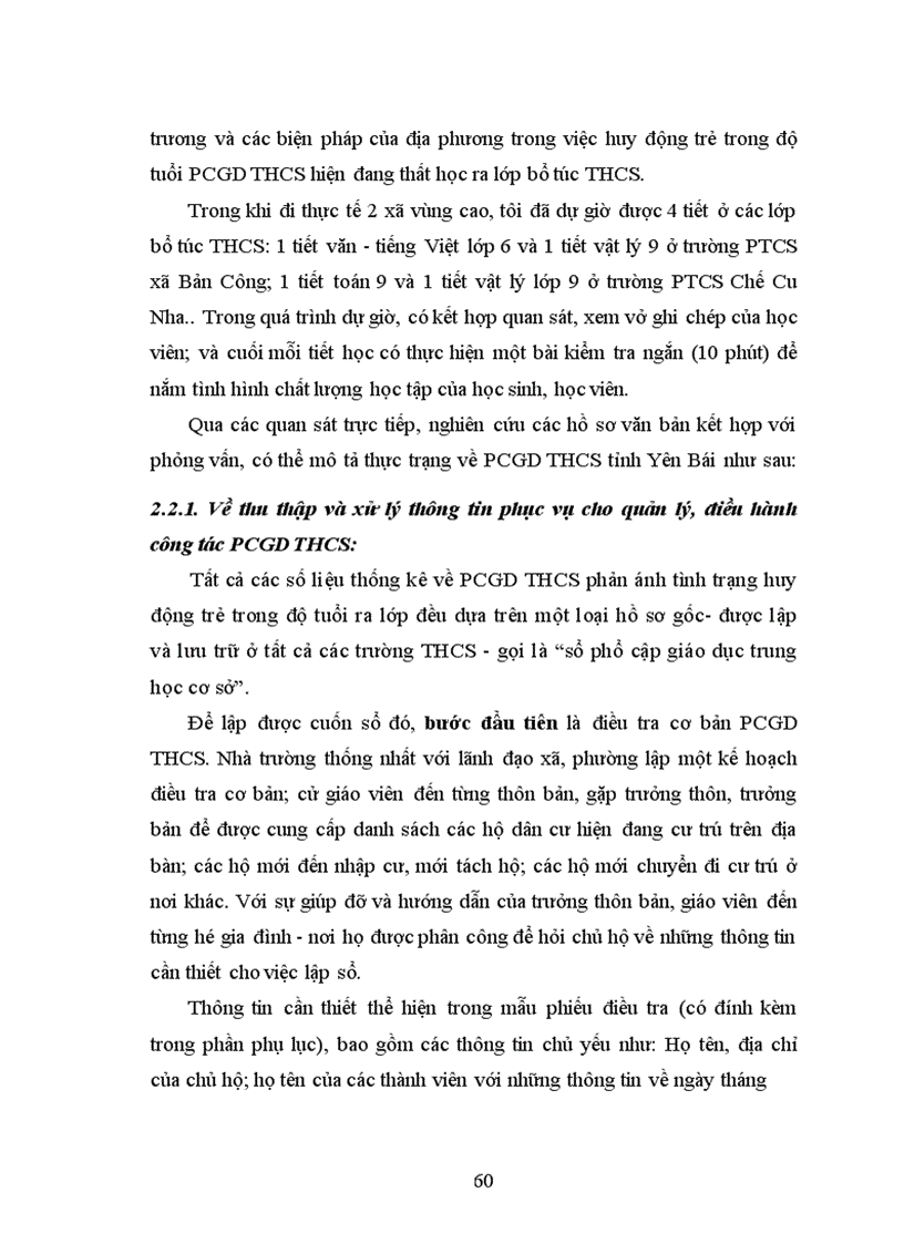 image for page Một số biện pháp quản lý công tác phổ cập giáo dục trung học cơ sở ở tỉnh Yên Bái đến năm 2010