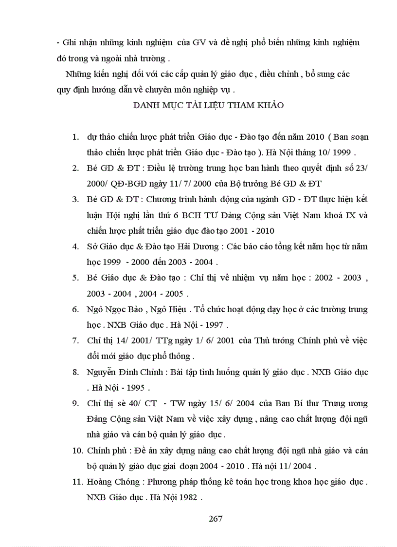 image for page Một số biện pháp kiểm tra nhằm tăng cường hiệu quả quản lý quy chế chuyên môn của Hiệu trưởng tại các trường THPT trên địa bàn tỉnh Hải Dương