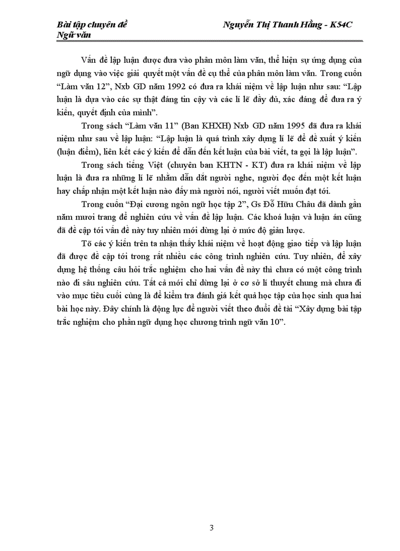 image for page Xây dựng bài tập trắc nghiệm ngữ dụng chương trình ngữ văn 10