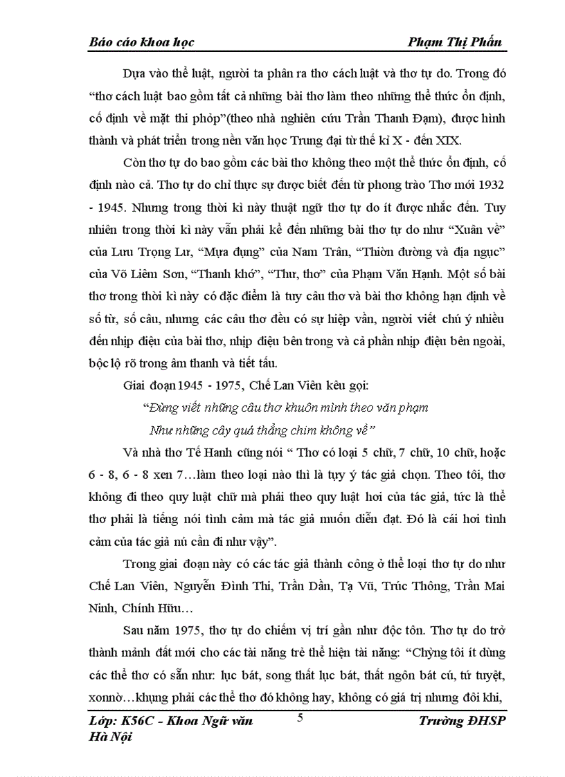 image for page Tổ chức dạy học bài thơ “Vội vàng” của Xuân Diệu theo đặc điểm của thơ tự do