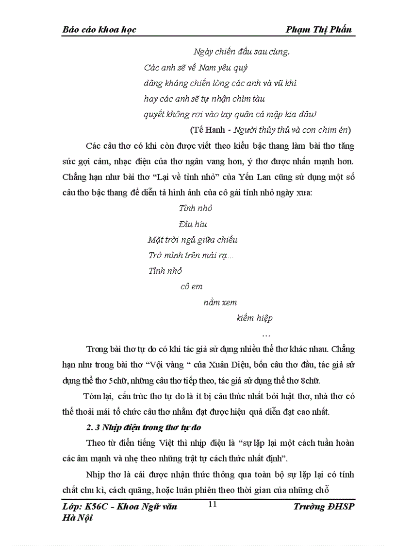 image for page Tổ chức dạy học bài thơ “Vội vàng” của Xuân Diệu theo đặc điểm của thơ tự do