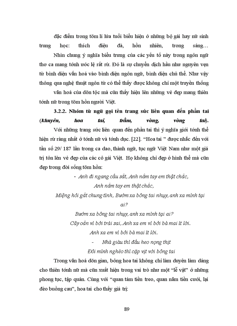 image for page Đặc điêm tri nhận của người Việt qua trường từ vựng chỉ trang sức trong thành ngữ, tục ngữ, ca dao