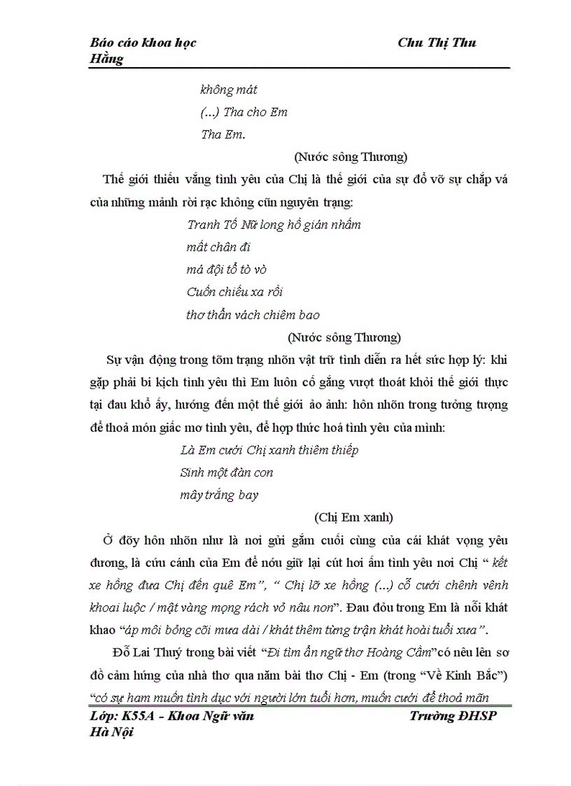 image for page Biểu hiện của tính mẫu trong thơ Hoàng Cầm