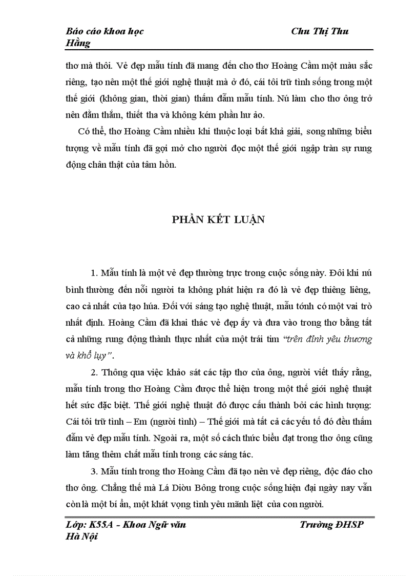 image for page Biểu hiện của tính mẫu trong thơ Hoàng Cầm