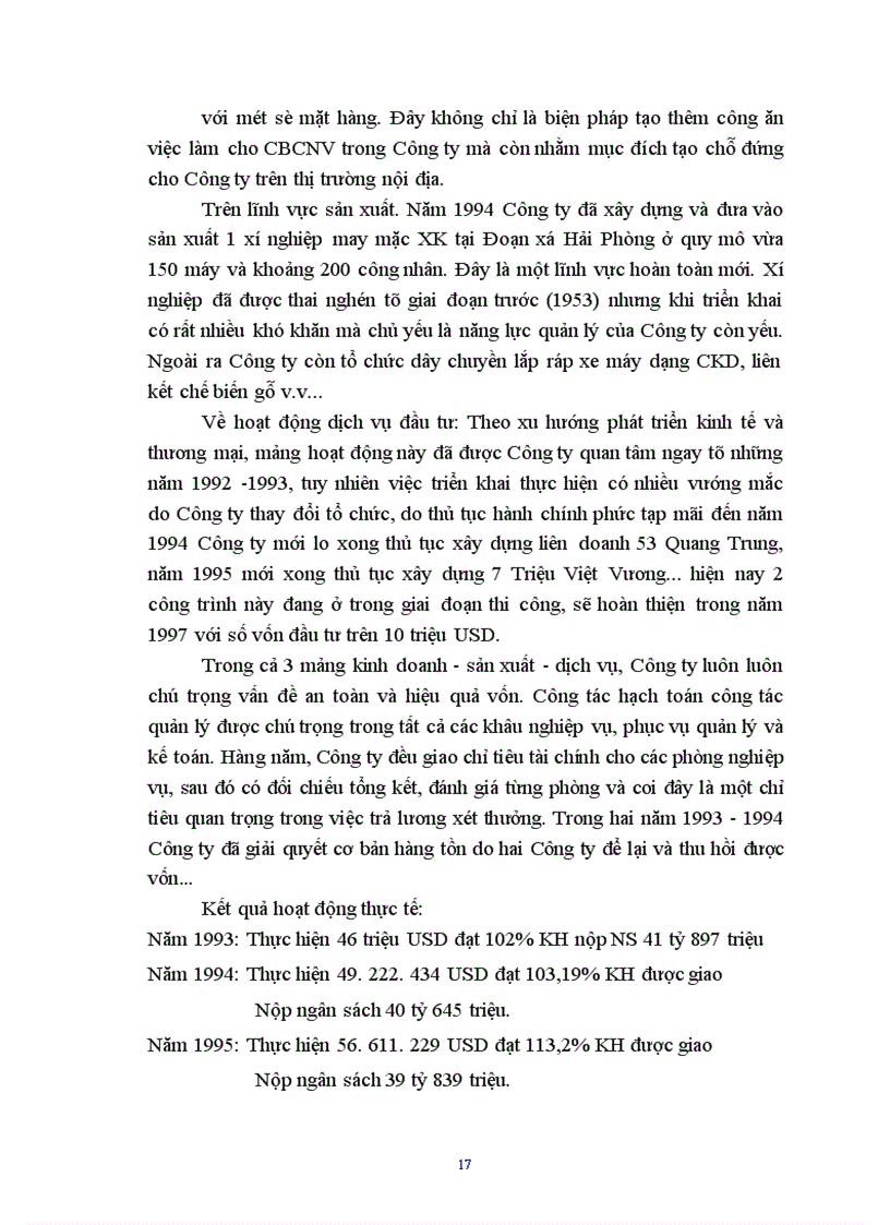 image for page Hoạt động của công ty xuất nhập khẩu tổng hợp I