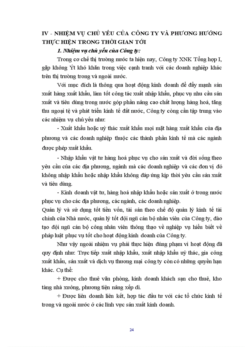 image for page Hoạt động của công ty xuất nhập khẩu tổng hợp I