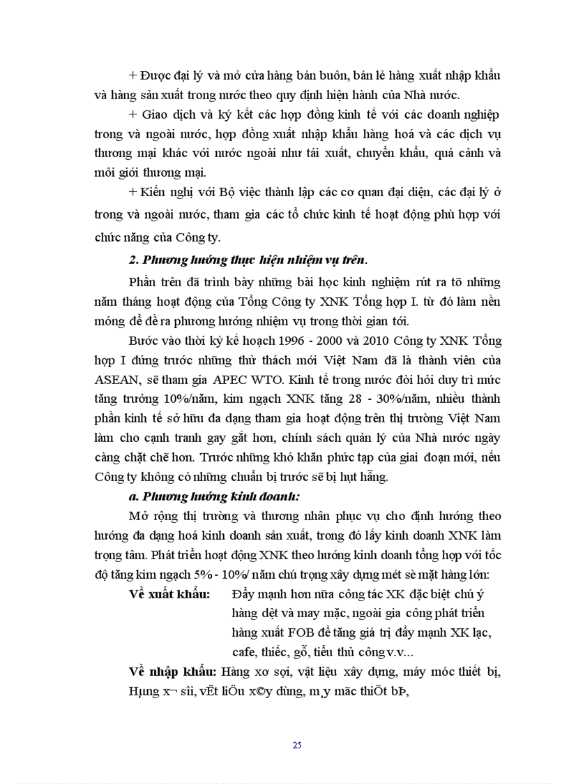 image for page Hoạt động của công ty xuất nhập khẩu tổng hợp I