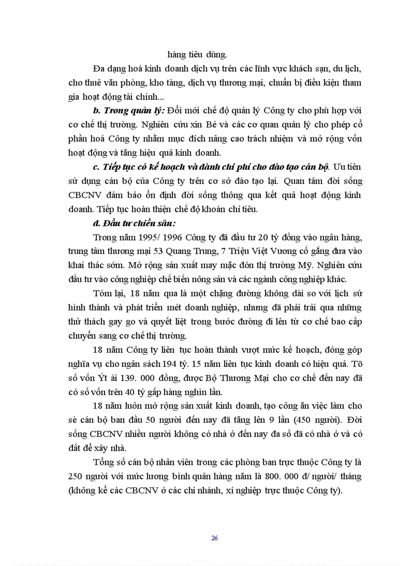 image for page Hoạt động của công ty xuất nhập khẩu tổng hợp I