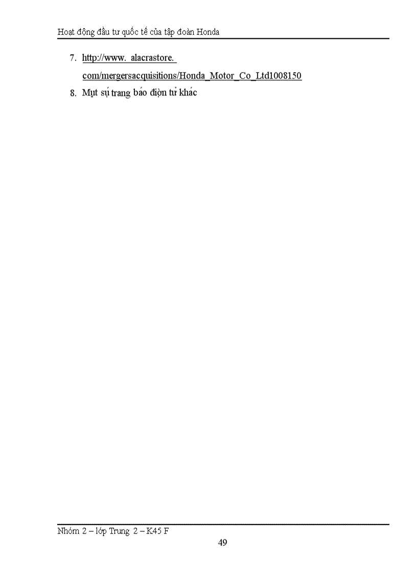 image for page Hoạt động đầu tư quốc tế của tập đoàn Honda