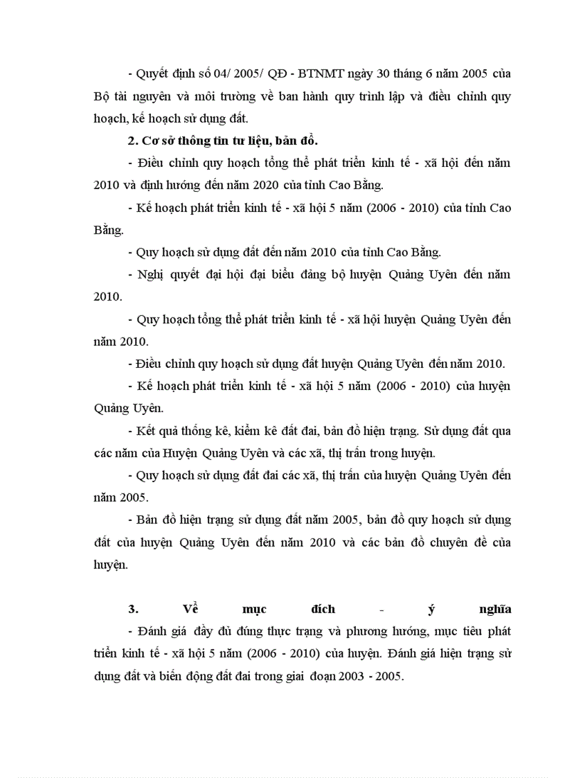 image for page Cơ sở lý luận xây dựng kế hoạch sử dụng đất kỷ cuối (2006 - 2010) huyện quảng uyên.