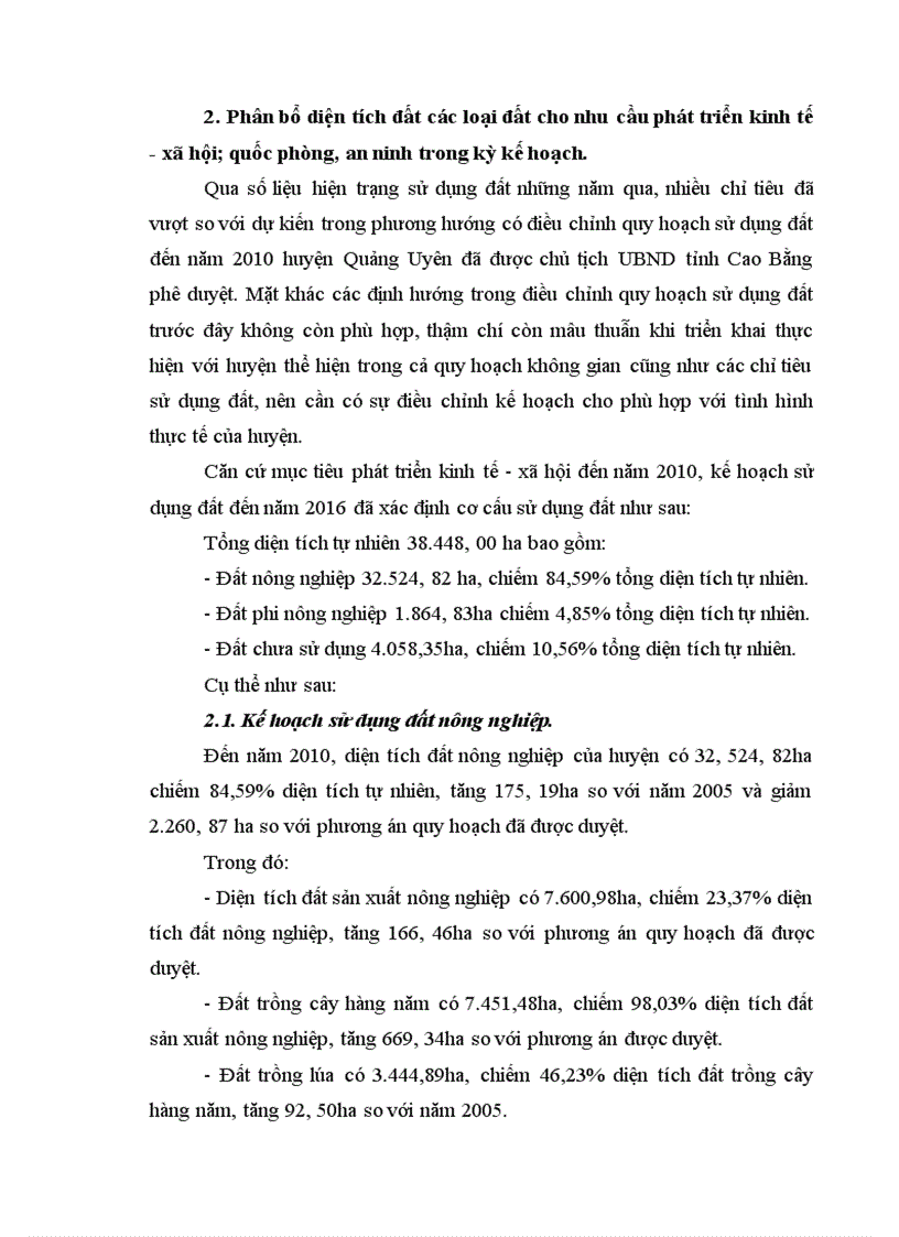 image for page Cơ sở lý luận xây dựng kế hoạch sử dụng đất kỷ cuối (2006 - 2010) huyện quảng uyên.