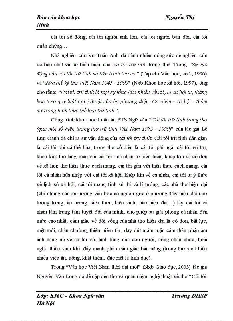 image for page Dạng thức “cái tôi trữ tình” trong thơ Vi Thùy Linh