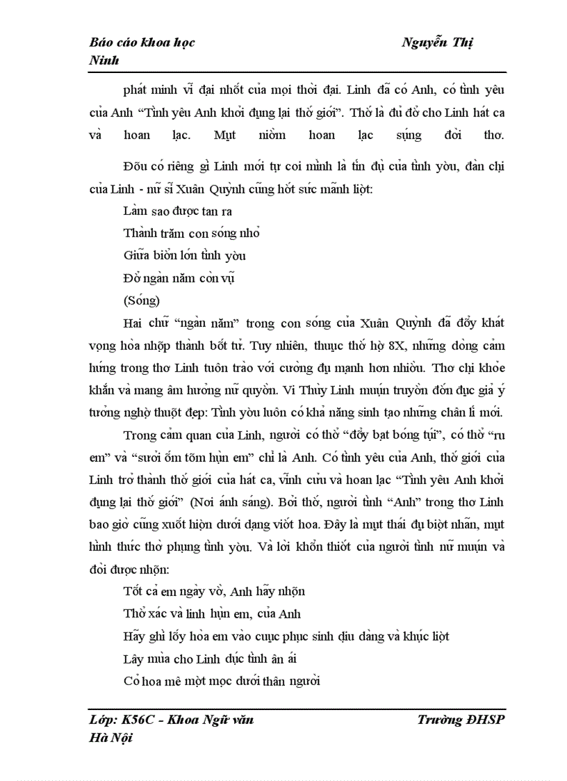 image for page Dạng thức “cái tôi trữ tình” trong thơ Vi Thùy Linh