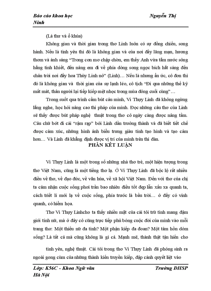 image for page Dạng thức “cái tôi trữ tình” trong thơ Vi Thùy Linh