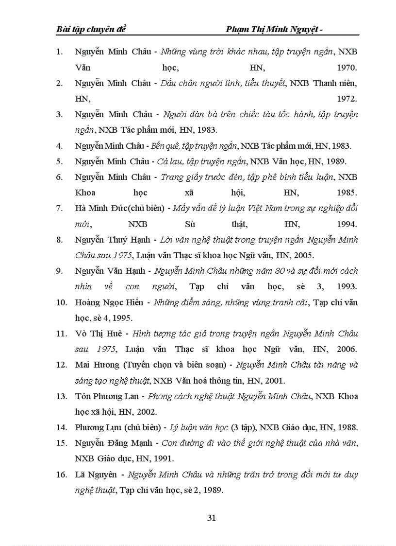 image for page Đánh giá vị trí của bến quê trong sự nghiệp sáng tác của Nguyễn Minh Châu và trong nền văn học