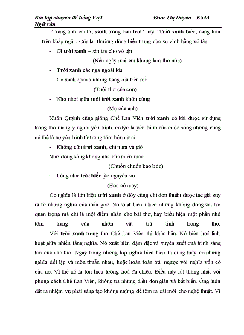 image for page Giá trị biểu trưng của trời xanh trong thơ Chế Lan Viên