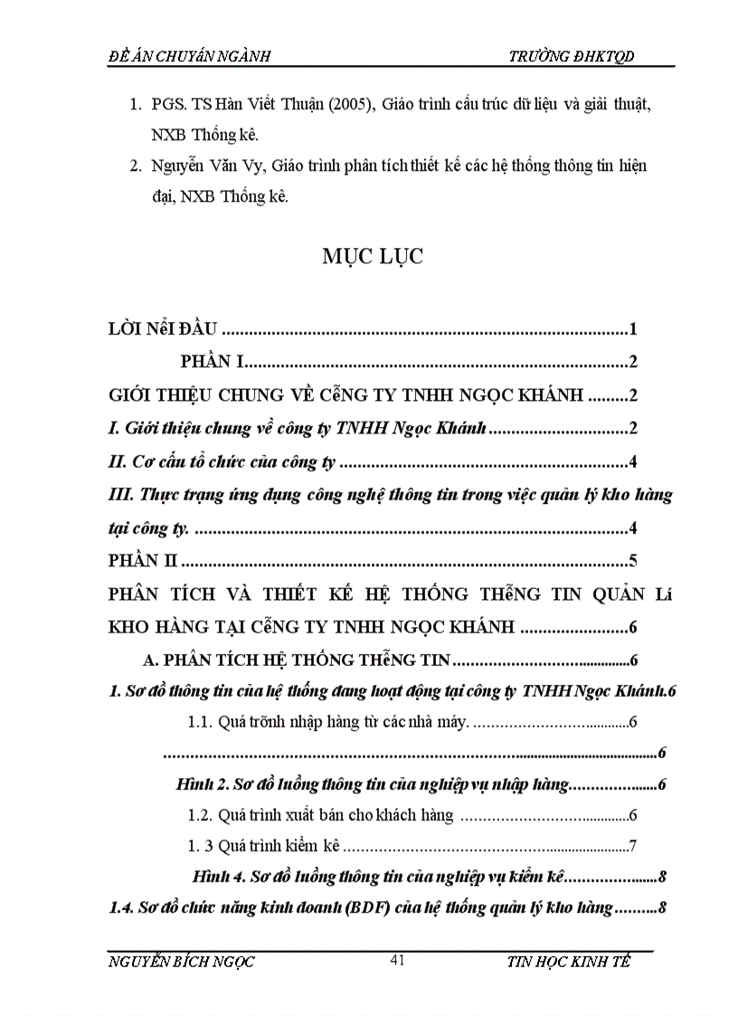 image for page Phân tích và thiết kế hệ thống thông tin quản lý kho hàng tại công ty tnhh ngọc khánh