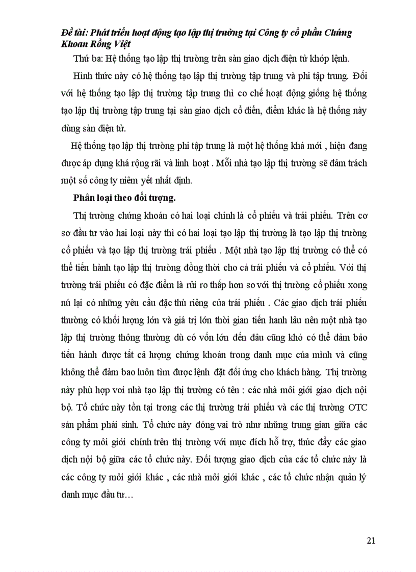 image for page Phát triển hoạt động tạo lập thị trường chứng khoán tại Công Ty CP Chứng khoán Rồng Việt – Hà Nội