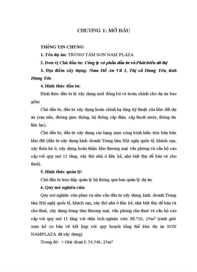 image for page Tổng mức đầu tư và hình thức đầu tư