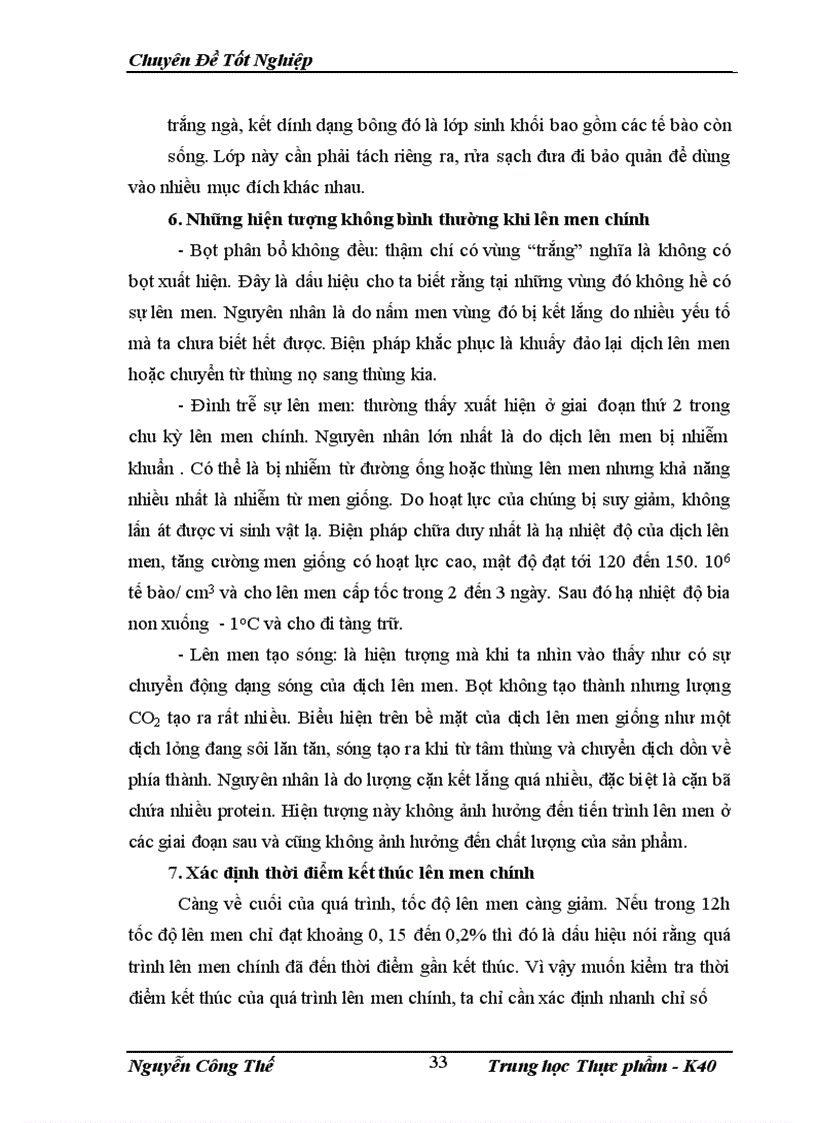 image for page Phân tích thực trạng sản xuất đối với công đoạn lên men trong công nghệ sẩn xuất bia