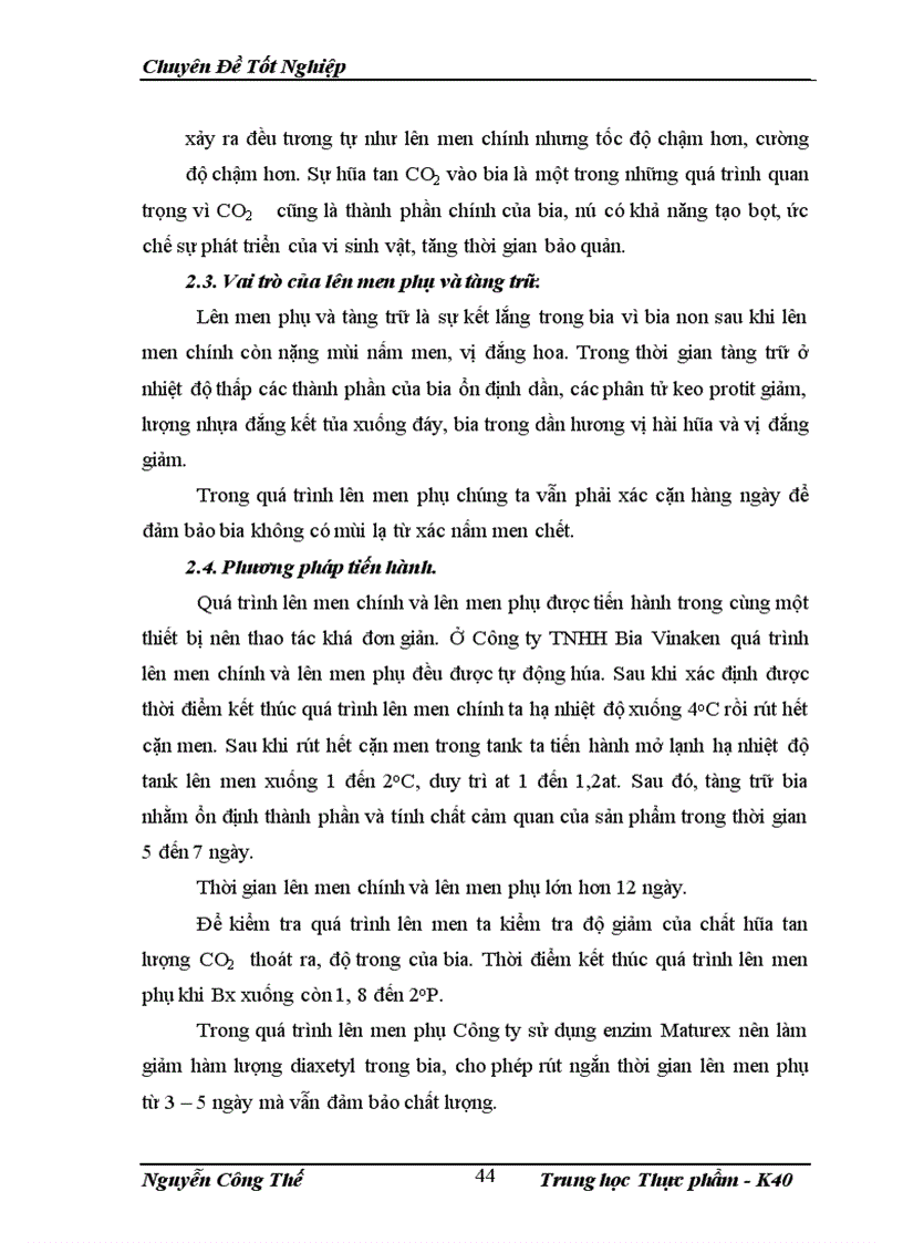image for page Phân tích thực trạng sản xuất đối với công đoạn lên men trong công nghệ sẩn xuất bia