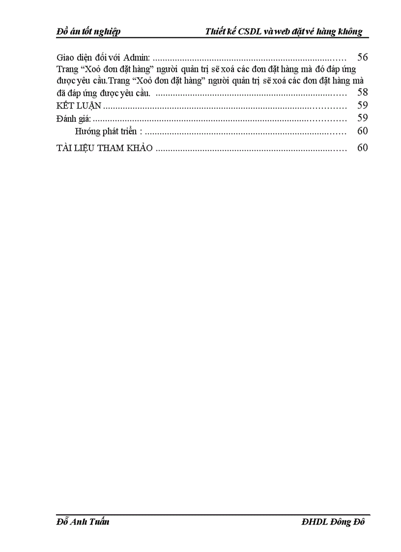 image for page Thiết kế CSDL và web đặt vé hàng không Thiết kế CSDL và web đặt vé hàng không