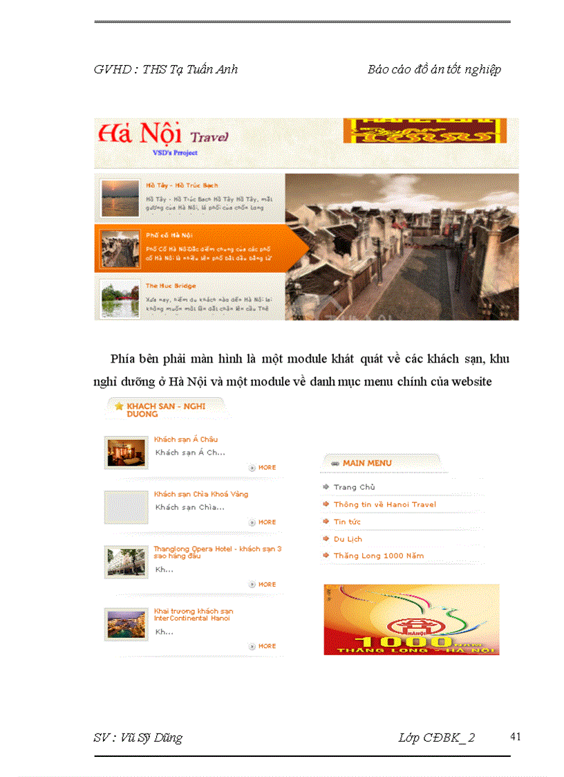 image for page Xây dựng website thông tin du lịch Hà Nội Travel trên Joomla