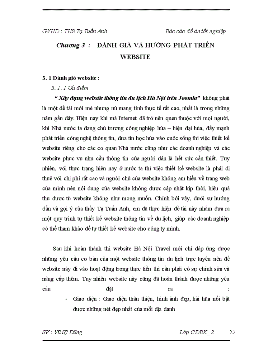 image for page Xây dựng website thông tin du lịch Hà Nội Travel trên Joomla